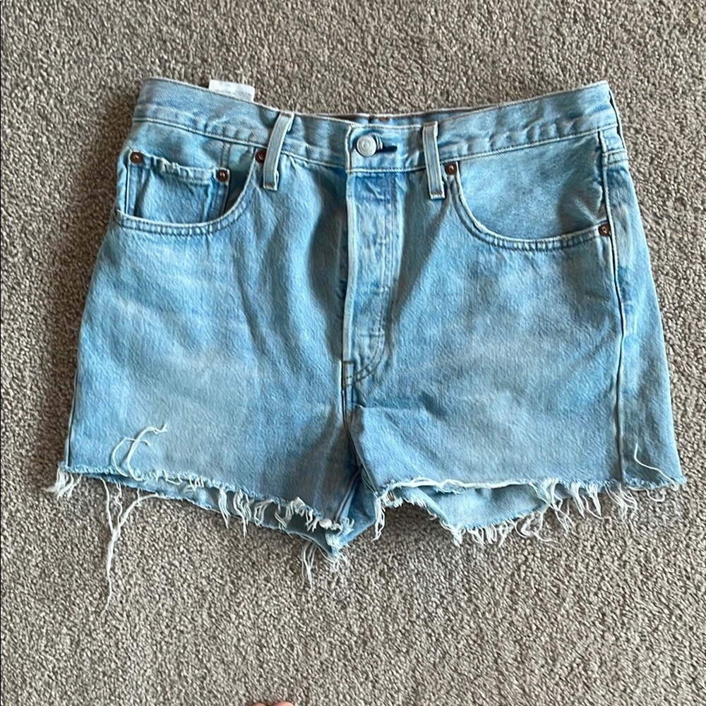 Levi's Light Blue Jean Shorts